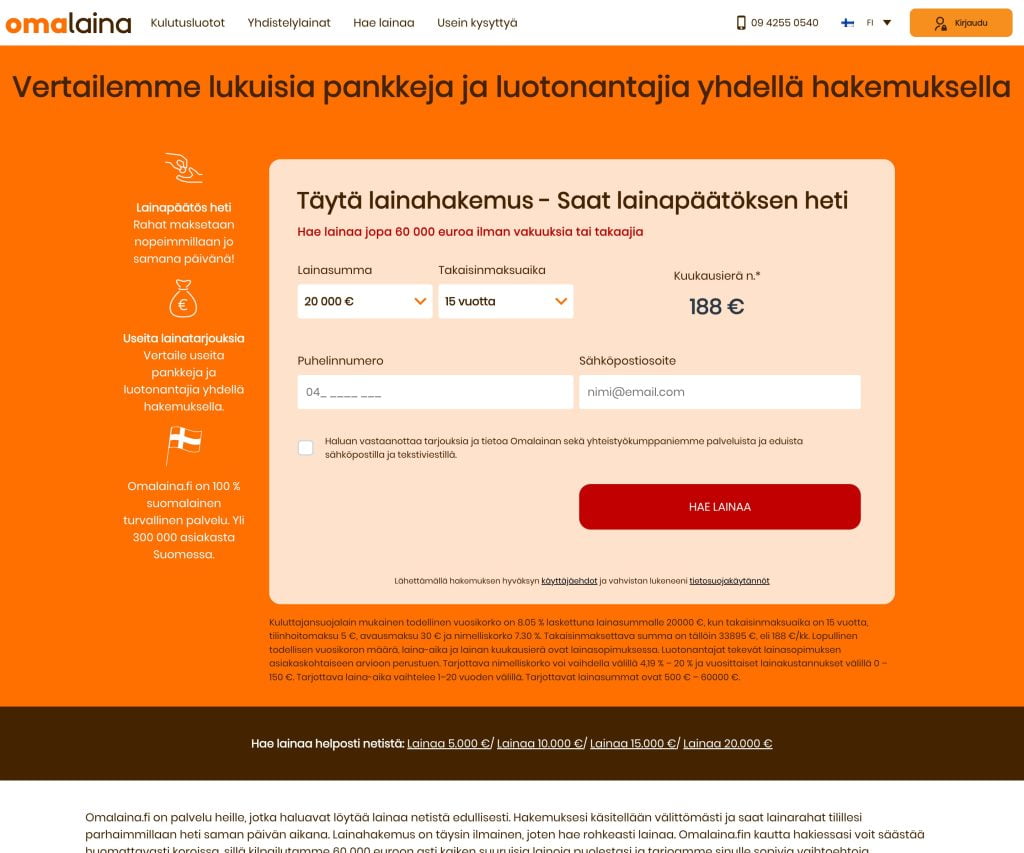 Omalaina.fi:n etusivu